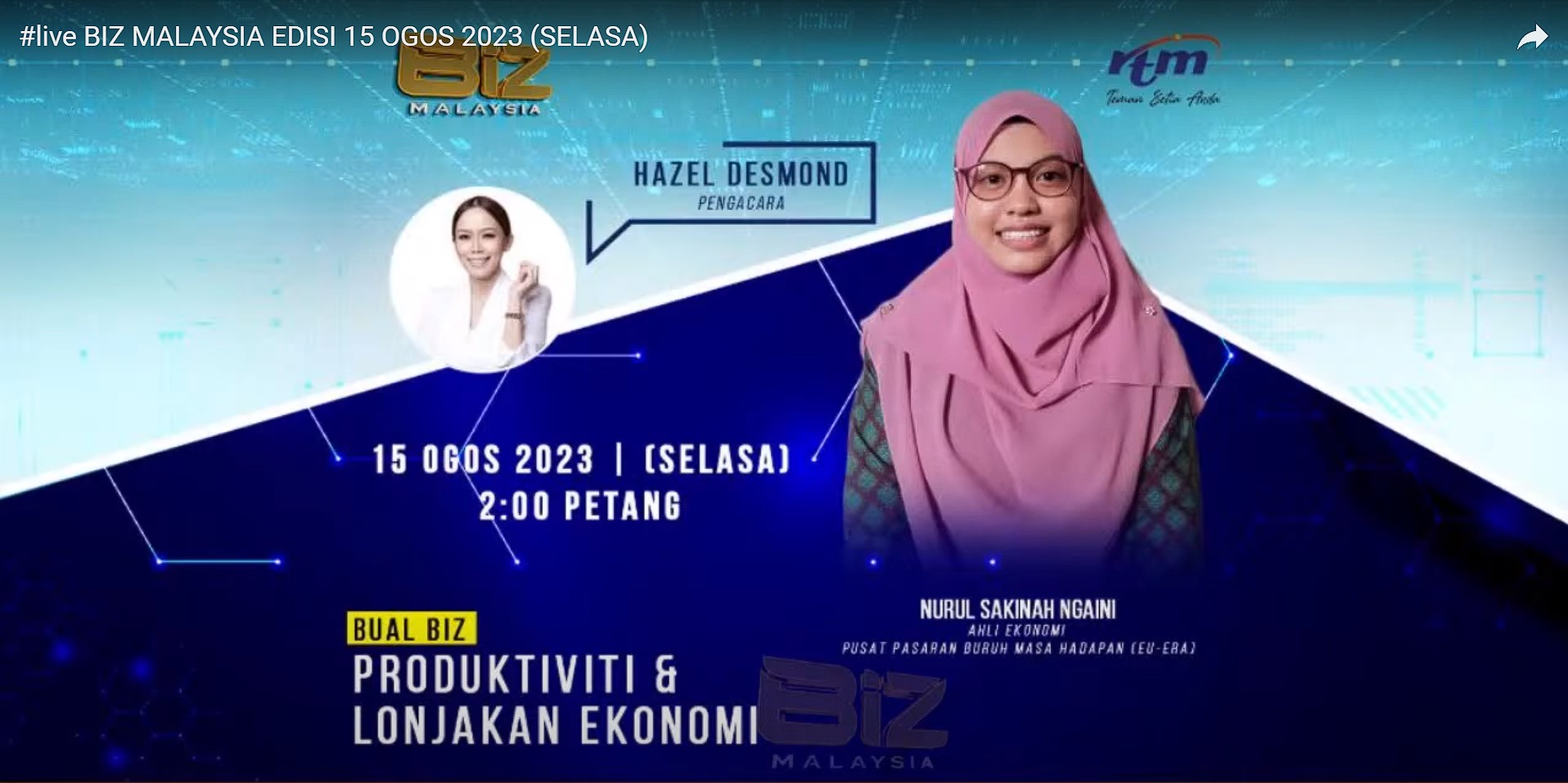 BIZ MALAYSIA EDISI 15 OGOS 2023 (SELASA)